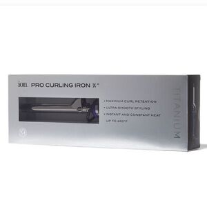 ion Titanium Pro 3/4 Inch Professional Curling Iron Silver/Purple Smooth Styling
